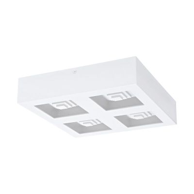 Stalowy nowoczesny plafon sufitowy biały, Olger, 6W, 3000K LED