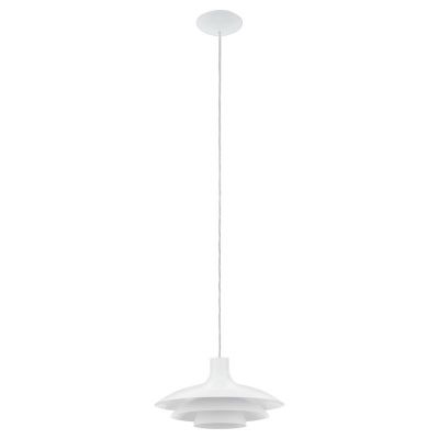 Stalowa lampa wisząca biała, Cathalina