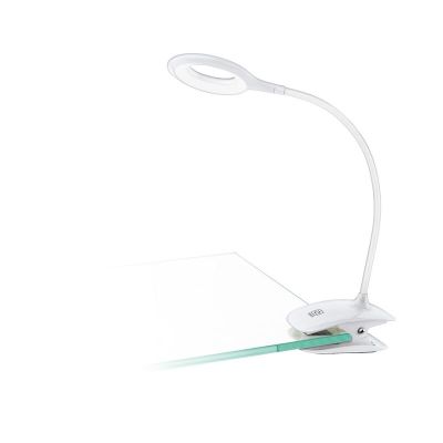 Plastikowa lampa zaciskowa biała, Chana, 3W, 3000K LED, z przełącznik