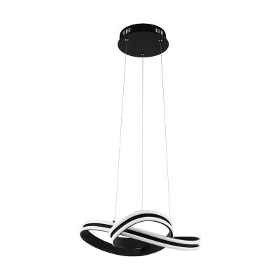 Plastikowa nowoczesna lampa wisząca czarna, Marigje, 18W, 3000K LED