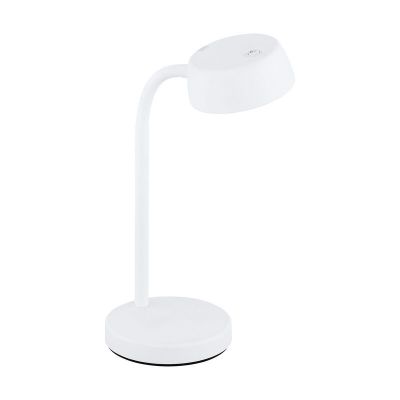 Plastikowa lampa stołowa biała, Annelin, 4W, 3000K LED, z przełącznik