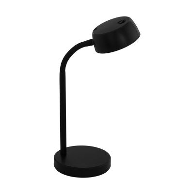 Plastikowa lampa stołowa czarna, Annelin, 4W, 3000K LED, z przełącznik