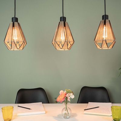 Stalowa rustykalna lampa wisząca brązowa, Yessica