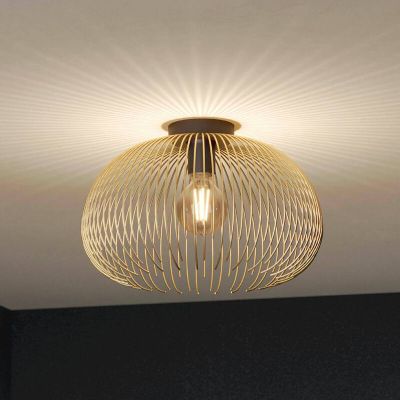 Aluminiowa industrialna lampa sufitowa złota, Keimpe