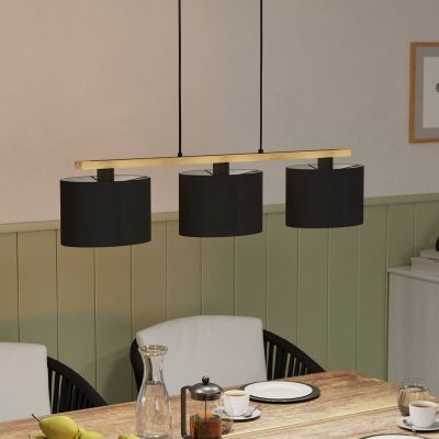 Drewniana lampa wisząca brązowa, Magali