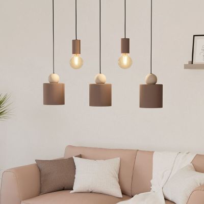 Aluminiowa rustykalna lampa wisząca ciemnoszara, Sjaak
