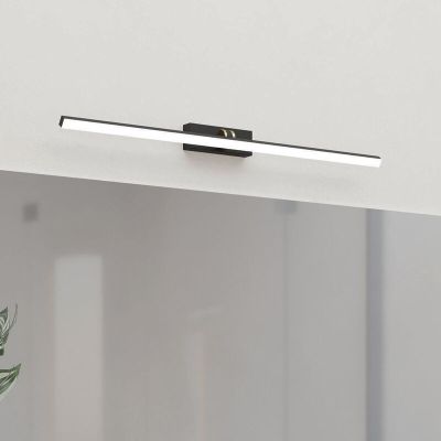 Plastikowy oświetlenie lustra czarny, Keisha, 5W, regulowana ciepła do zimnej bieli LED, IP44