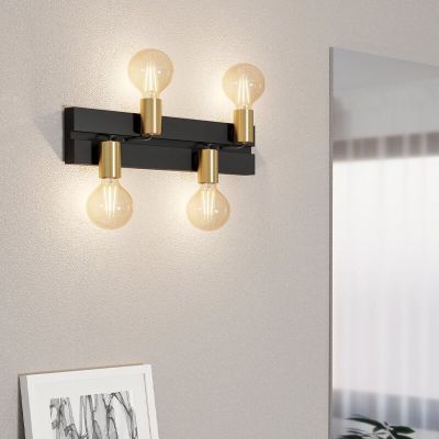 Aluminiowy kinkiet czarny, Jelka