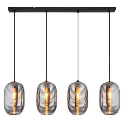 Szklana design lampa wisząca czarna, Arina