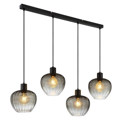 Szklana design lampa wisząca czarna, Tilda