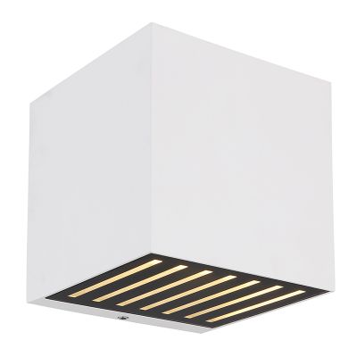 Aluminiowy nowoczesny kinkiet up down biały, Moesha, 6W, 3000K LED, IP54
