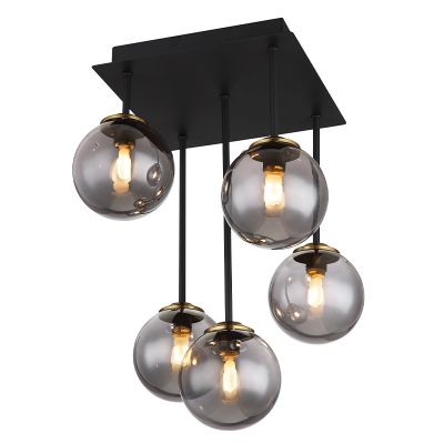 Szklana design lampa sufitowa czarna, Ouahiba