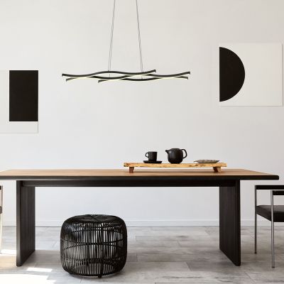 Aluminiowa design lampa wisząca czarna, Geerten, 35W, 3000K LED