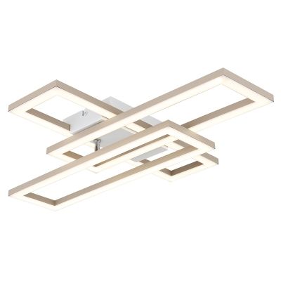 Plastikowa design lampa sufitowa brązowa, Wassim, 24W, white switch LED