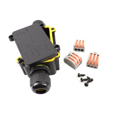 Wodoodporny dwukierunkowy łącznik kablowy, z wtykiem Wago wewnątrz, IP68