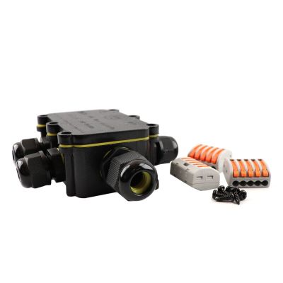 Wodoodporny 5-stykowy łącznik kablowy, z wtykiem Wago wewnątrz, IP68