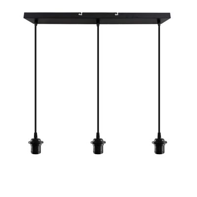 Aluminiowa lampa wisząca bez abażur czarna, Rika