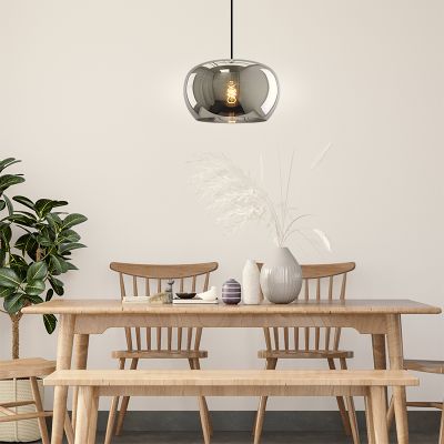 Design lampa wisząca nad stół do jadalni szara, Vidro