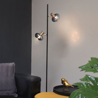 Design lampa stojąca szara, Skip, z przełącznik