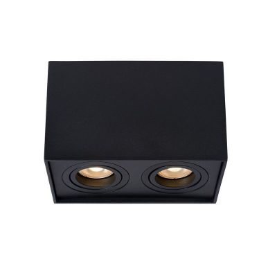 Czarny spot sufitowy nowoczesny, Tube