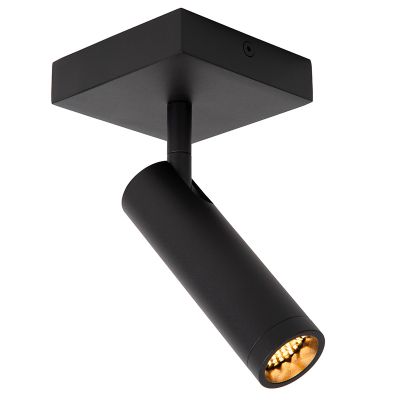 Czarny spot sufitowy nowoczesny, Grado