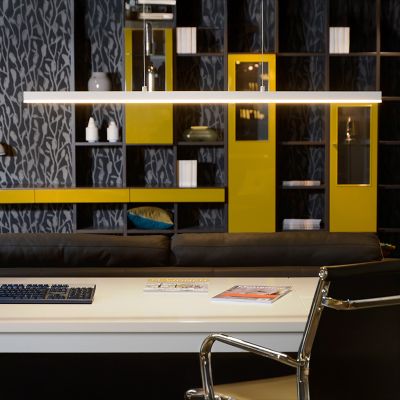 Biała lampa wisząca nowoczesna, Sigma, 30W, 2700K LED