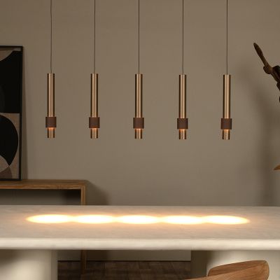 Brązowa lampa wisząca nowoczesna, Margary, 4,2W, 2700K LED