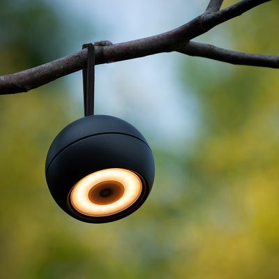 Czarny kinkiet akumulatorowy nowoczesny, Lunex, 2W, 3000K LED, IP54, z przełącznik