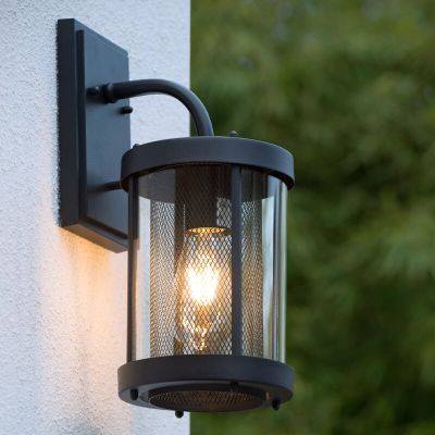 Czarny kinkiet nowoczesny, Makkum, IP23