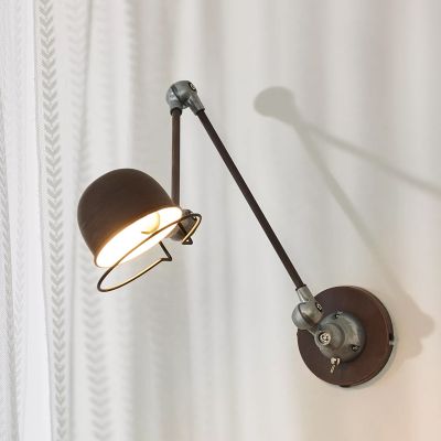 Rdzawy kinkiet industrialny, Honore, z przełącznik