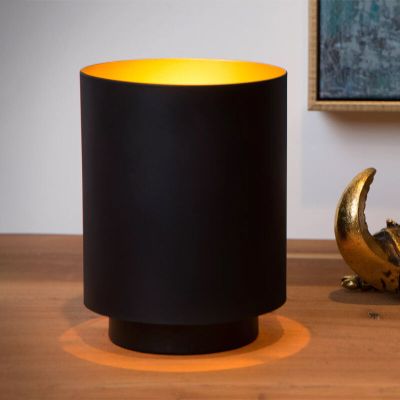 Złota lampa stołowa nowoczesna, Suzy, z przełącznik