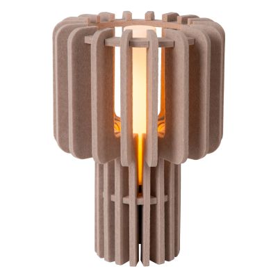 Ciemnoszara lampa stołowa nowoczesna, Rollo, z przełącznik