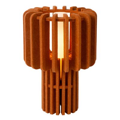 Brązowa lampa stołowa nowoczesna, Rollo, z przełącznik