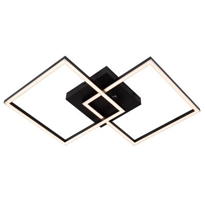 Czarny plafon sufitowy nowoczesny, Arianne, 23W, white switch LED