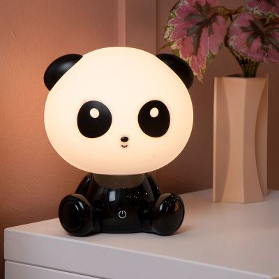 Czarna lampa stołowa dla dzieci, Dodo Panda, 3W, 4000K LED