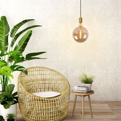 Złota lampa wisząca nad stół do jadalni klasyczna, Jova