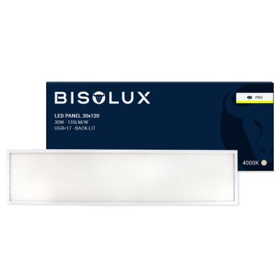Panel LED 30x120 - 135 lm/W - UGR<17 - 4000K - podświetlany