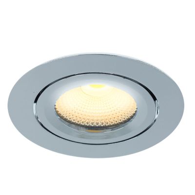 Chromowana oprawa sufitowa wpuszczana aluminiowa, Wimke, 5W, 3000K LED, IP44
