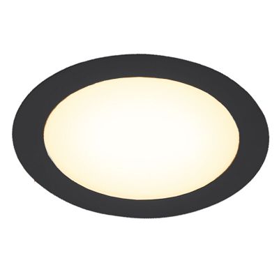 Czarny downlight aluminiowy, Umbriel, 9W, 3000K LED, IP44