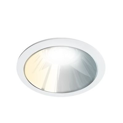 Biały downlight aluminiowy, Maud, 10W, white switch LED, IP22