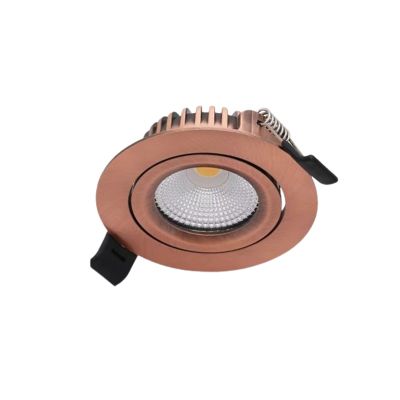Aluminiowy downlight miedziany, Wimke, 5W, dim to warm LED, IP44