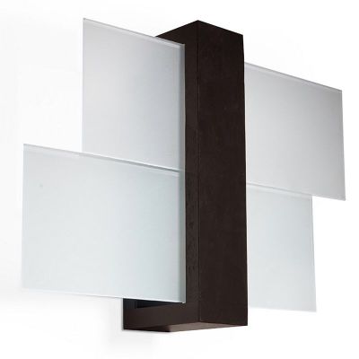 Szklany kinkiet brązowy, Fouzia