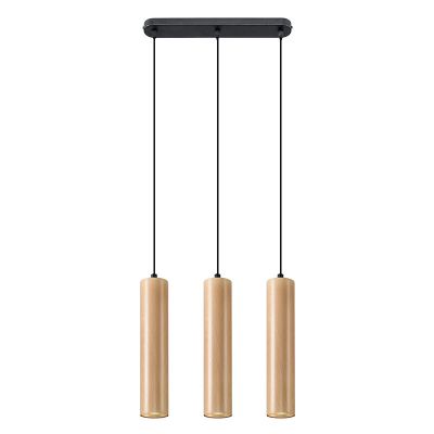 Drewniana lampa wisząca brązowa, Francina