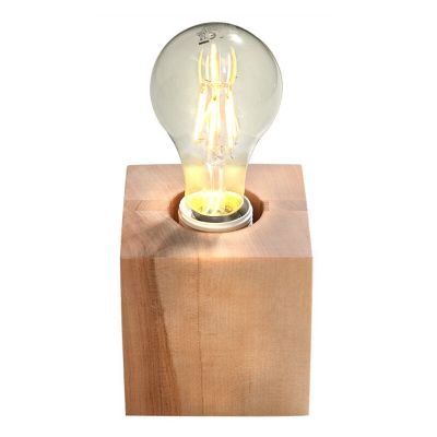 Drewniana lampa stołowa brązowa, Anniko