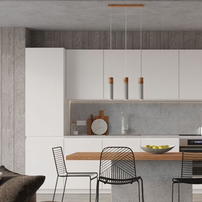 Betonowa lampa wisząca brązowa, Ferron