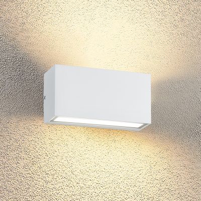 Biała lampa zewnętrzna nowoczesna, Seby, 10W, 3000K LED, IP65