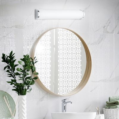 Chromowana lampa łazienkowa sufitowa szklana, Lanza