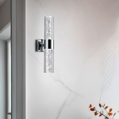 Chromowany kinkiet up down design, Delfina, 3,2W, 3000K LED, IP44