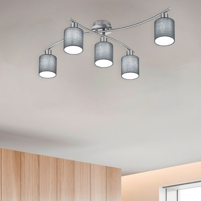 Niklowy plafon sufitowy metalowy, Nordby