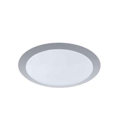 Srebreny plafon sufitowy plastikowy, Ramsgate, 12W, 3000K LED